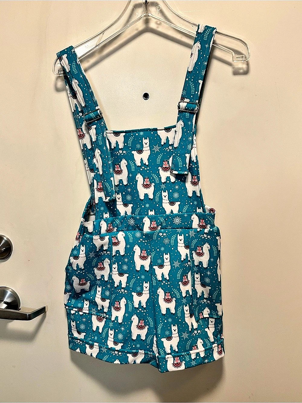 BlackMilk Llama Christmas Short Overalls Medium